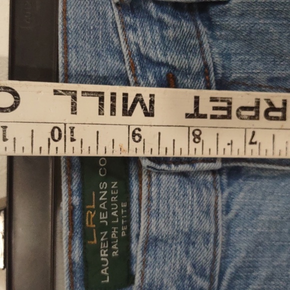 LRL Ralph Lauren Jeans Women’s 2 2p Denim Crop Capri Stretch Cotton Zip - Picture 8 of 10